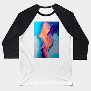 Volcanic Ash - Abstract Alcohol Ink Resin Art Baseball T-Shirt